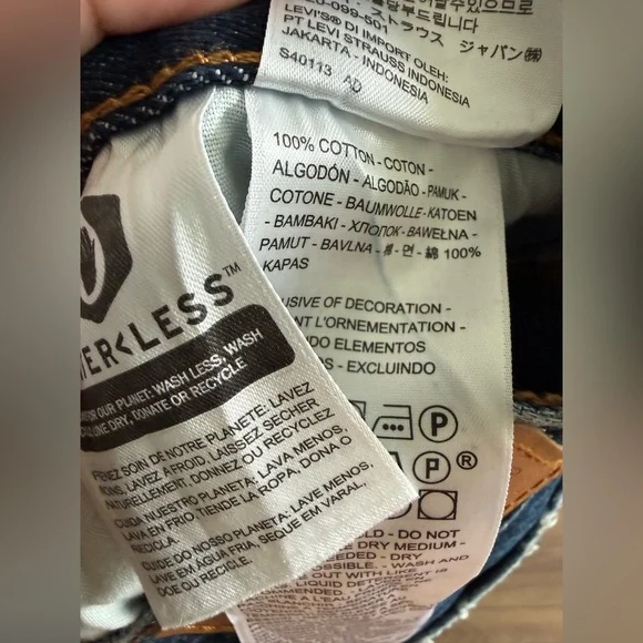 Levis 501 Premium Jeans Womens 33x29 Medium Wash Original Fit Button Fly 'Big E' - Picture 10 of 12